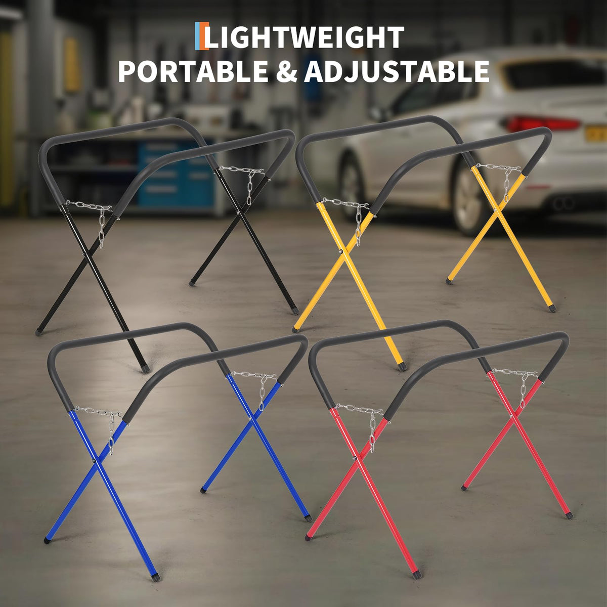 Heavy Duty Folding Work Stand, 500LB Capacity Portable Work Table Q45974