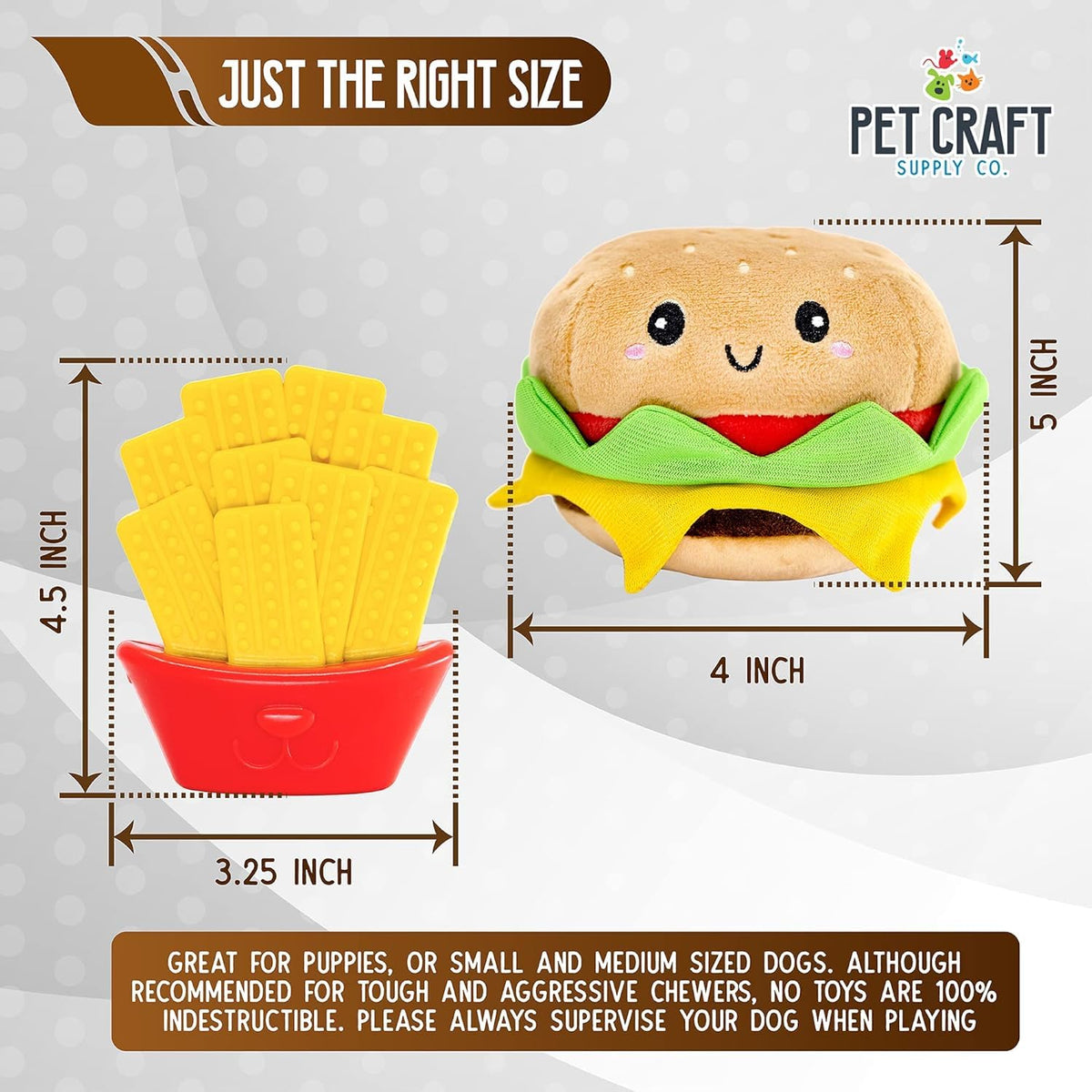 Nylon Squeaky Plush Dog Toys 2 Pack P4899
