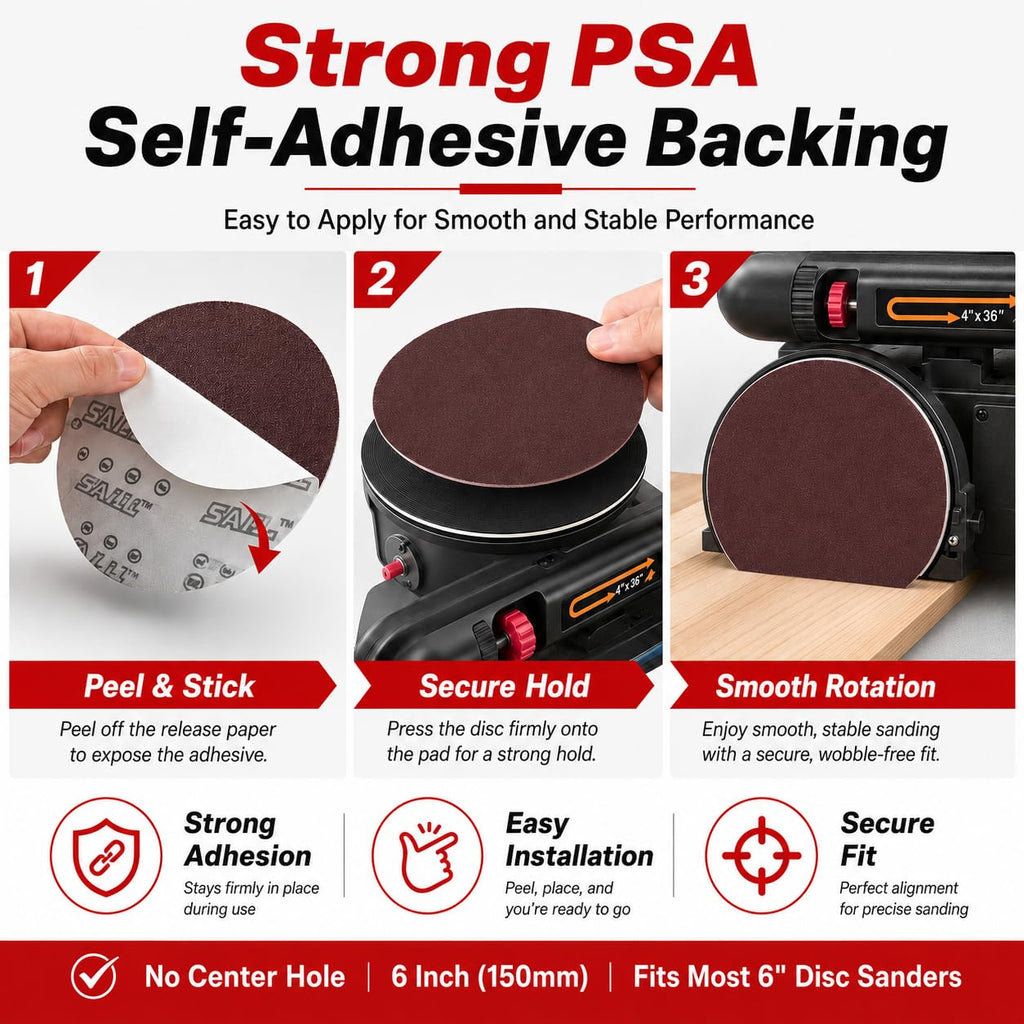 34 Pieces Sanding Belts and PSA Sanding Discs Set Alumina O607