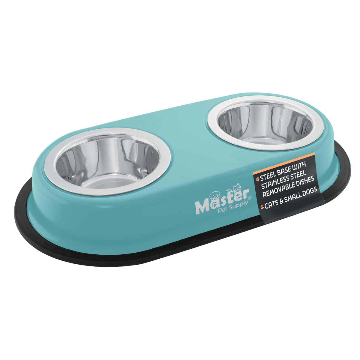 Double Dog Bowls Set with Elevated Base P822