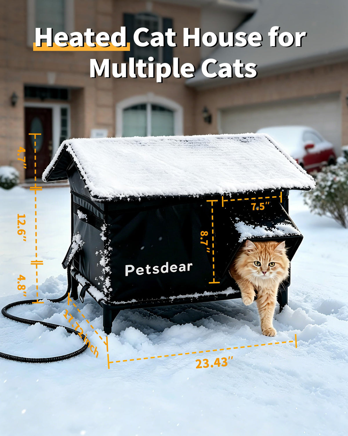 Heated Outdoor Cat House A44589