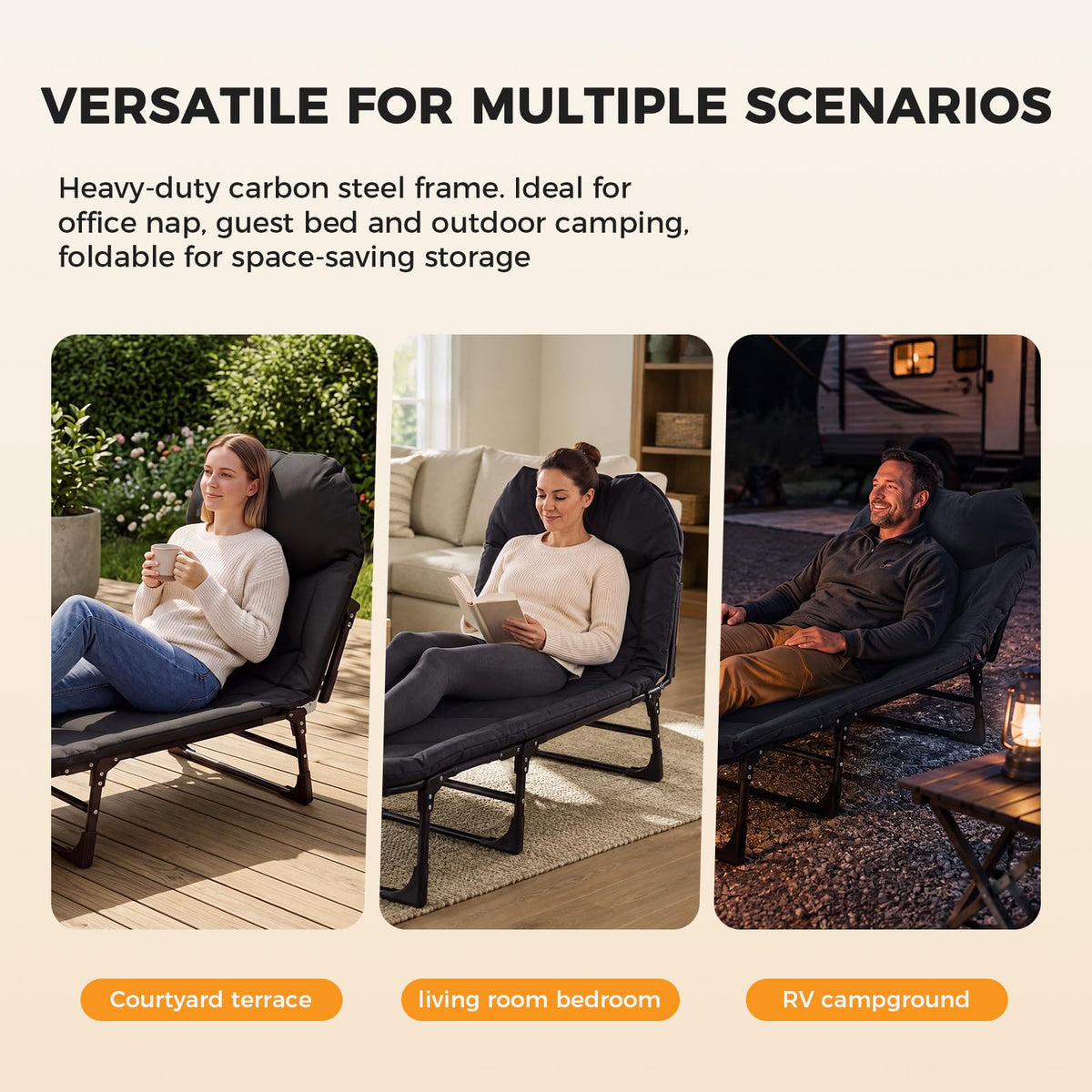 Camping Cot with Mattress D499