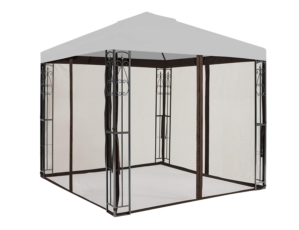 8' x 8' Brown Gazebo Replacement Mosquito Netting T1921