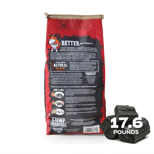 100% All Natural Hardwood Lump Charcoal 17.6 Pounds S545