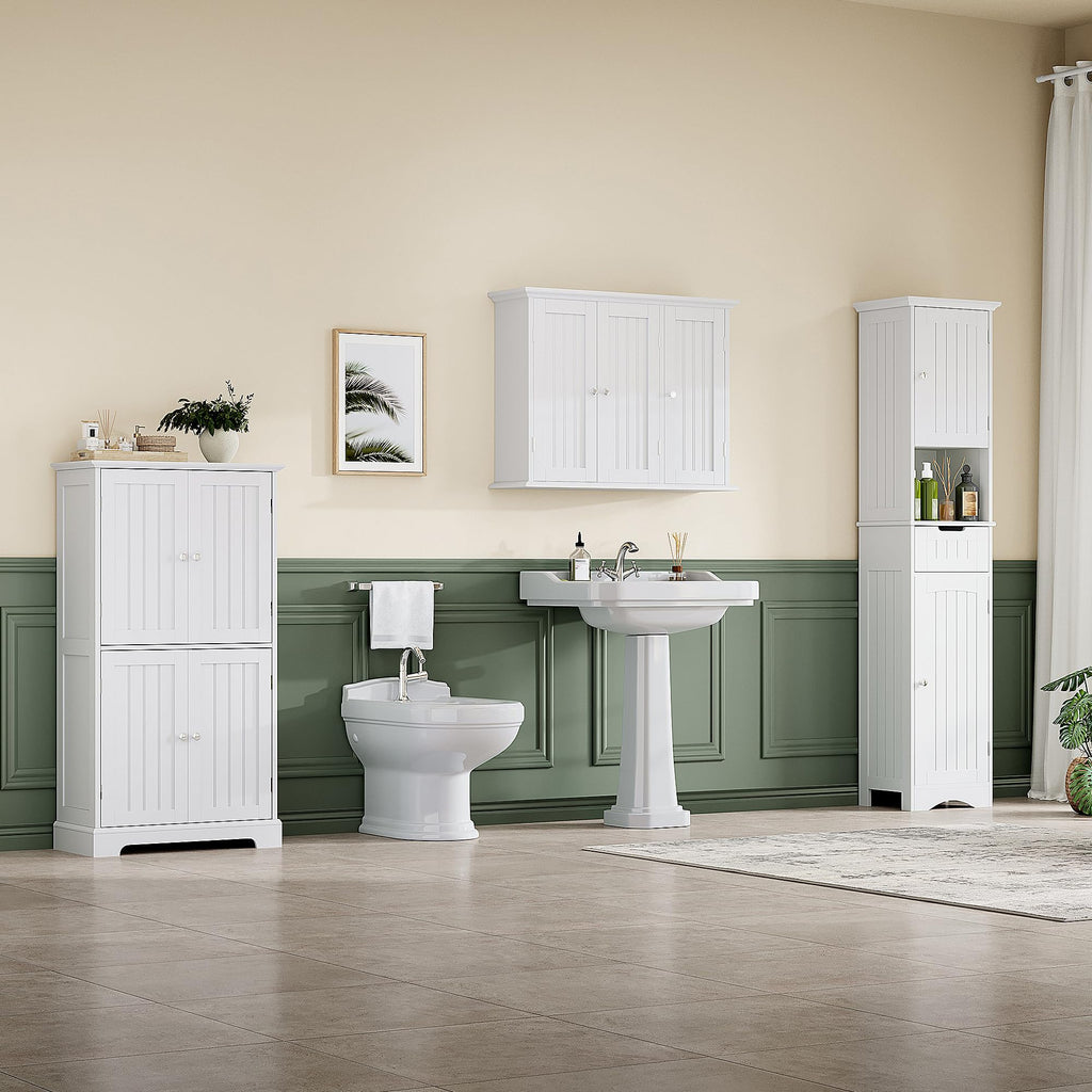 Laundry Cabinet with 3 Doors and Adjustable Shelves V5468