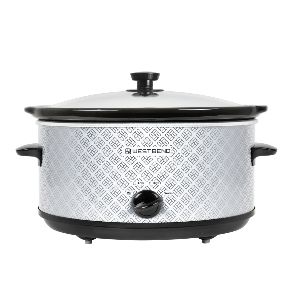 6-Quart Slow Cooker with Ceramic Crockpot and Glass Lid U148844