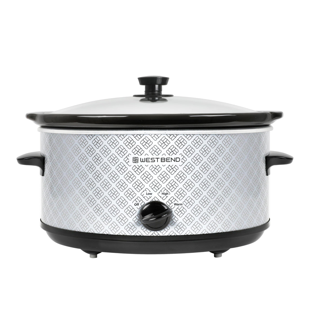 6-Quart Slow Cooker with Ceramic Crockpot and Glass Lid U148844