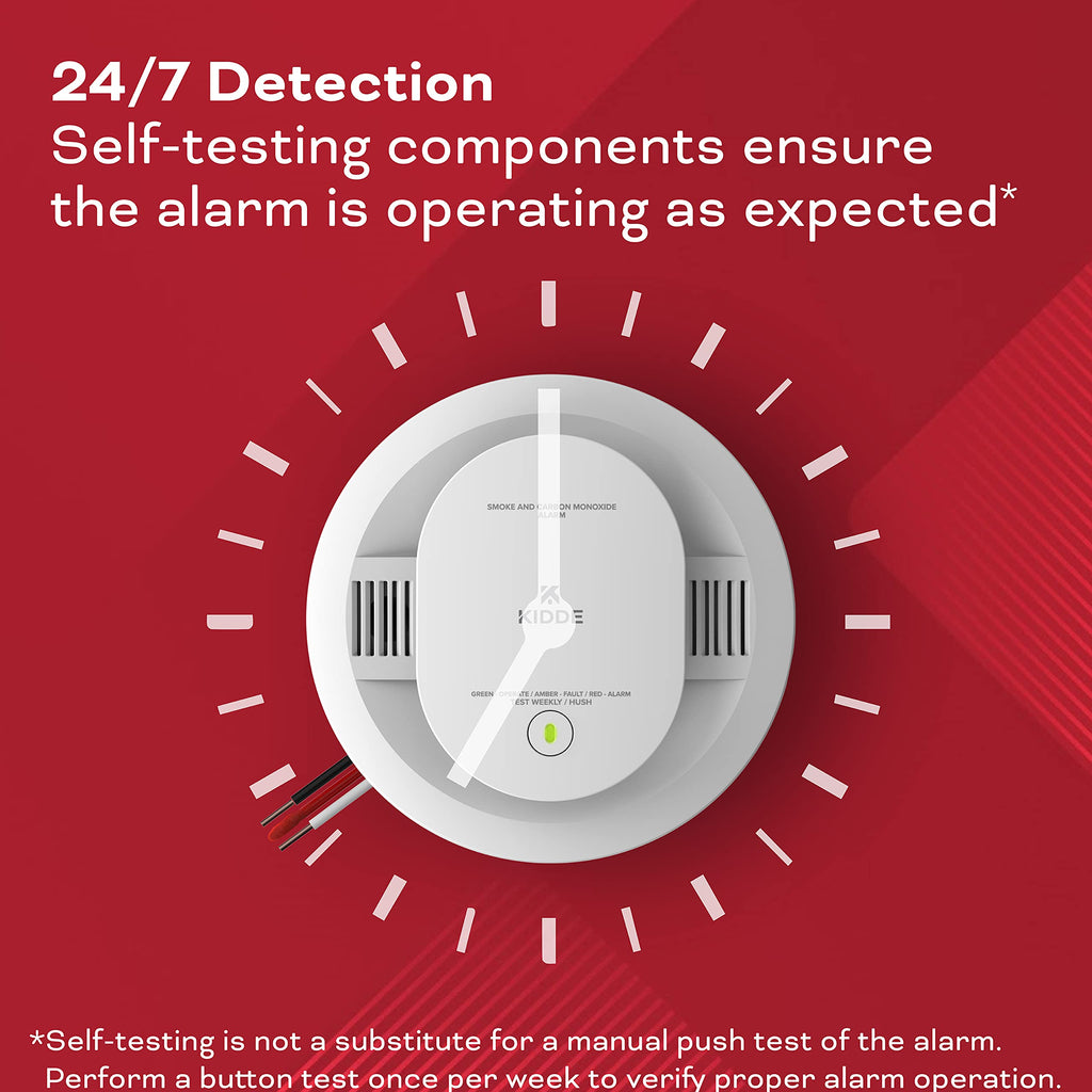 Hardwired Smoke & Carbon Monoxide Detector, 4 Pack R2926