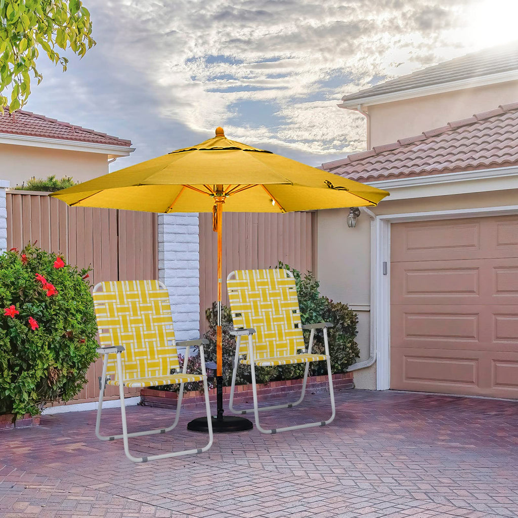 Folding Webbed Camping Chair Set of 2 Yellow G964