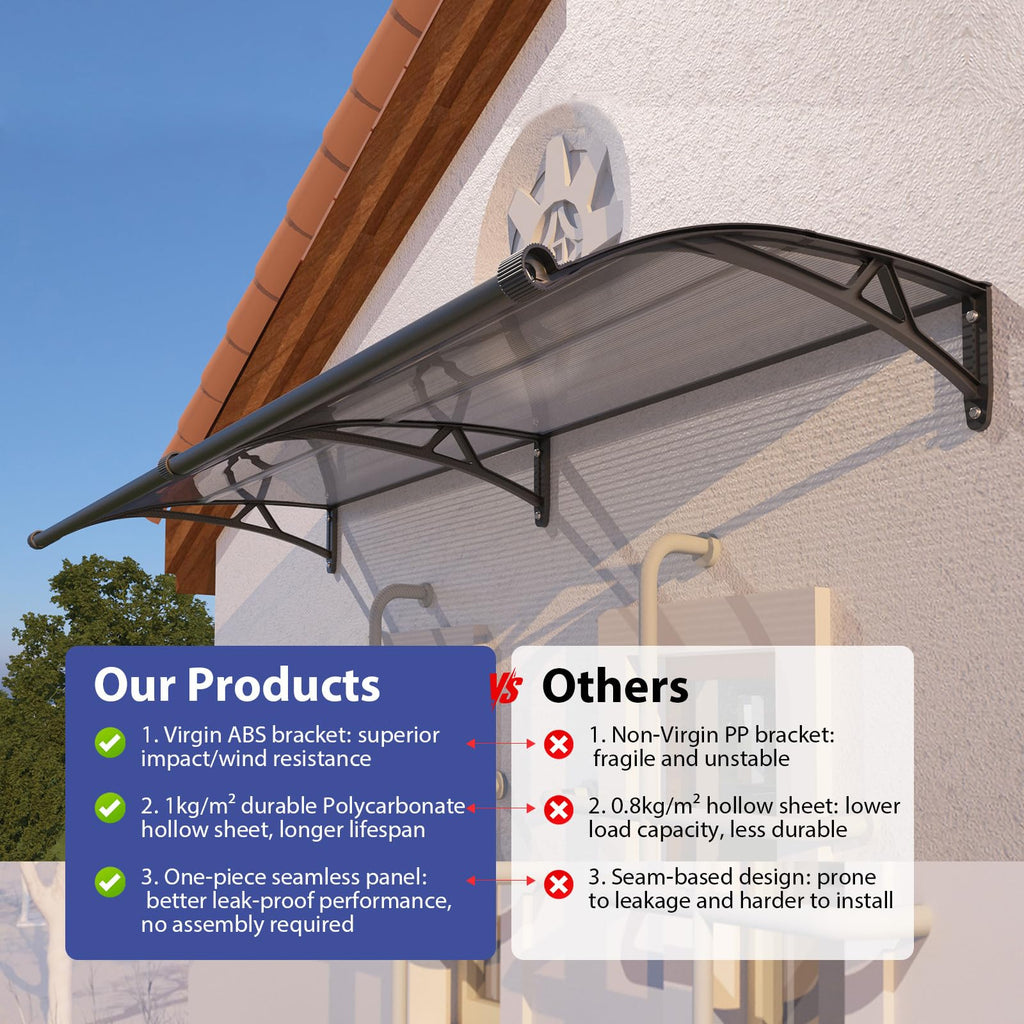 32" x 48" Window Door Awning Canopy with Drainage C731615