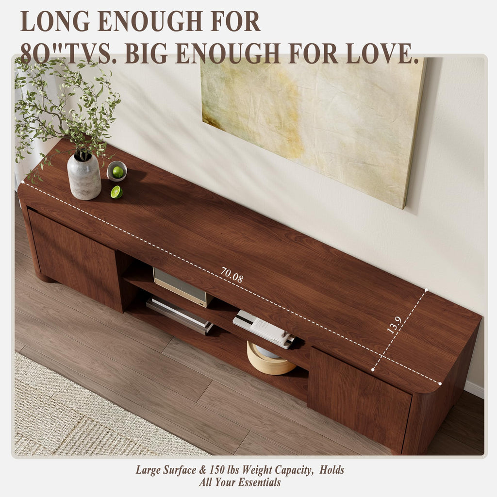 70" Walnut TV Stand H160