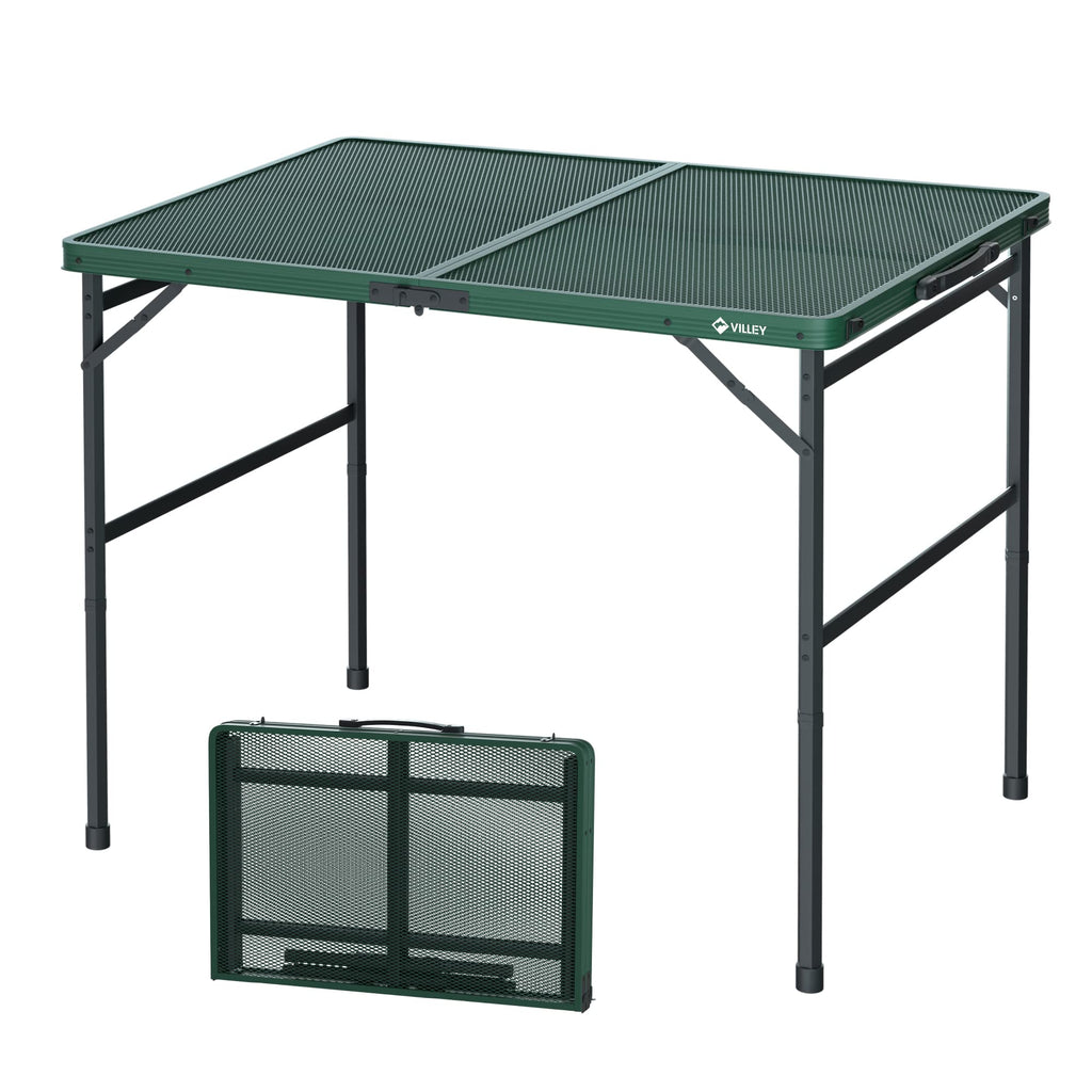 3ft Folding Aluminum Camping Table with Adjustable Legs W818