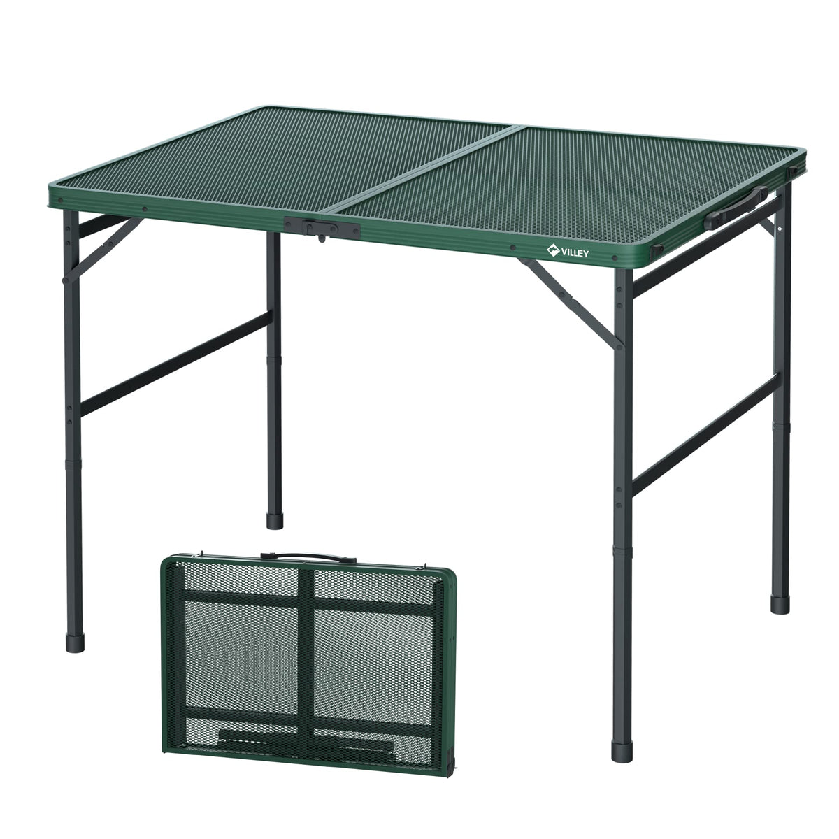 3ft Folding Aluminum Camping Table with Adjustable Legs W818