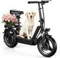Electric Scooter with Seat, 1000W Peak Motor, 25 MPH, 14" Pneumatic Tires N248311