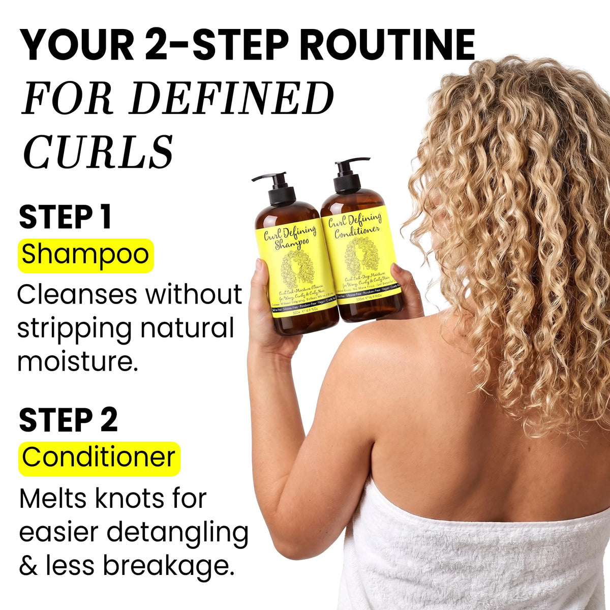 Curly Hair Shampoo and Conditioner Set H459338