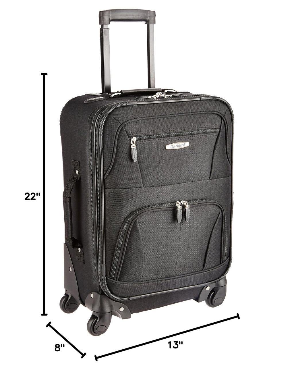 Black Expandable Spinner Carry-on 19" H526