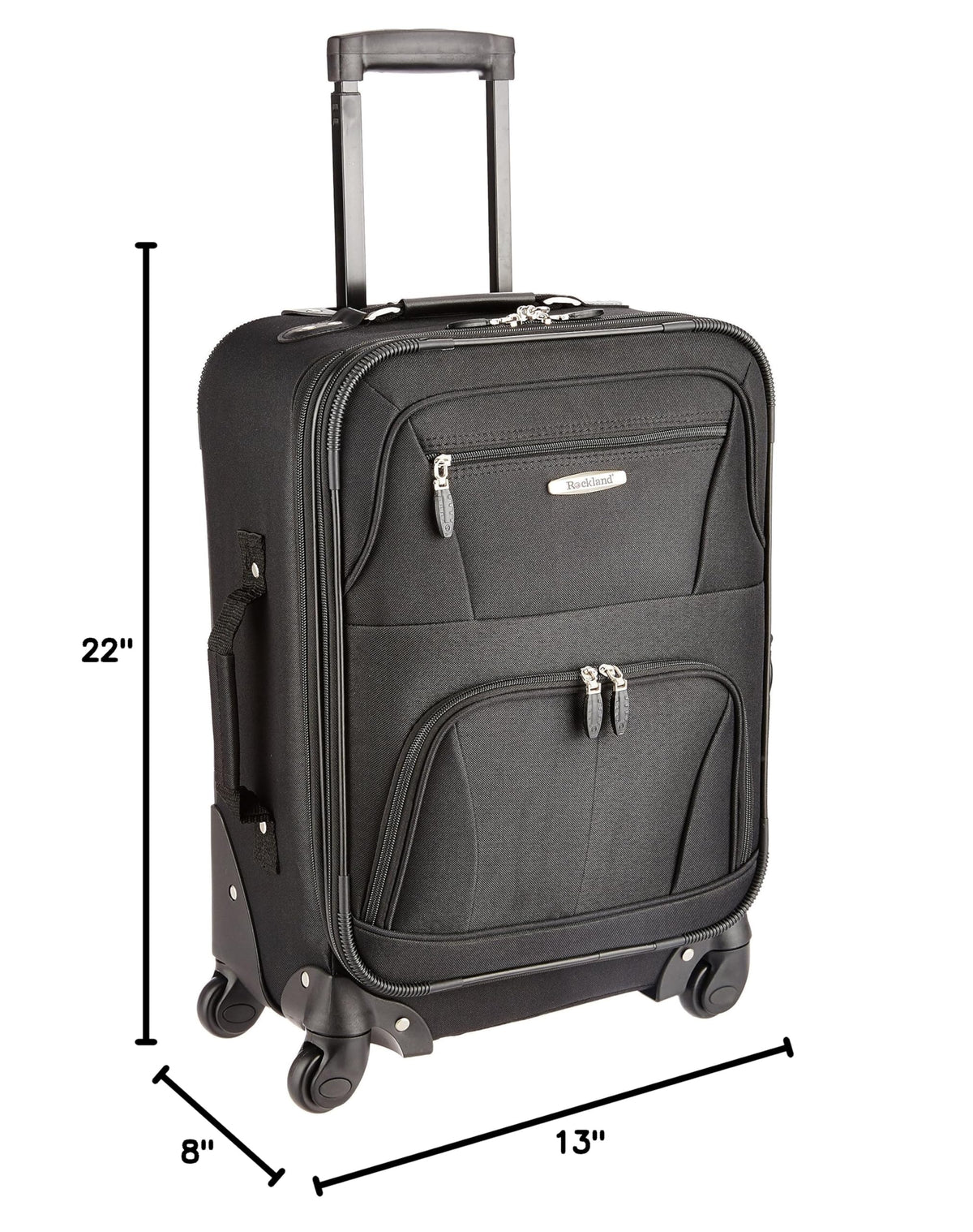 Black Expandable Spinner Carry-on 19" H526
