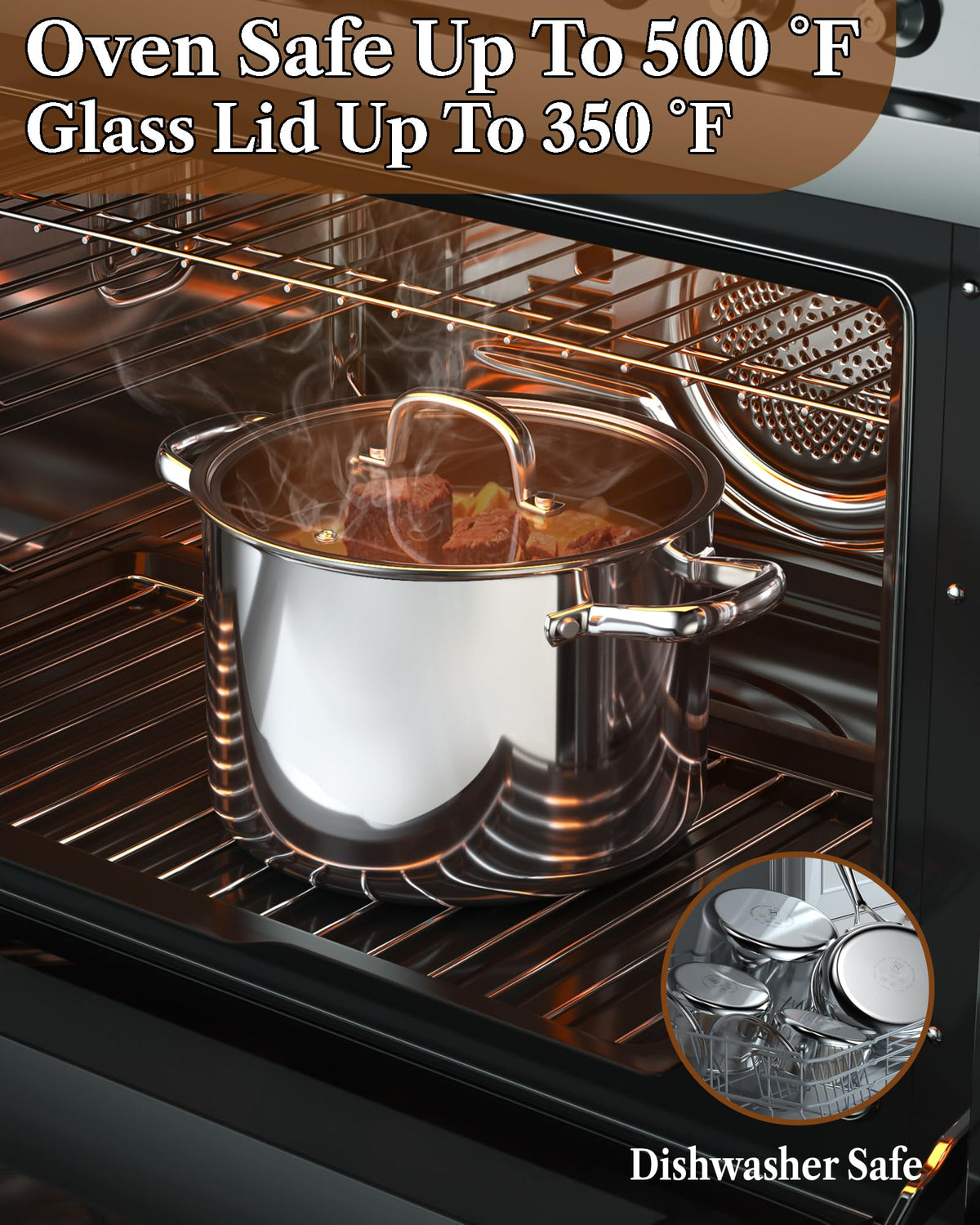 4 Quart Tri-Ply Clad Stainless Steel Stock Pot with Lid Z47749