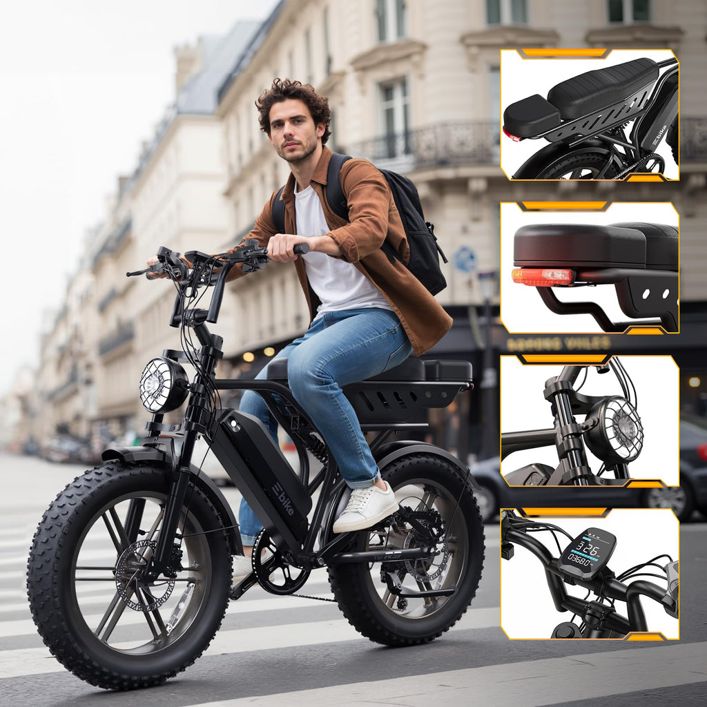 Electric Bike 48V 15Ah Battery 20"x4" Fat Tire K44193