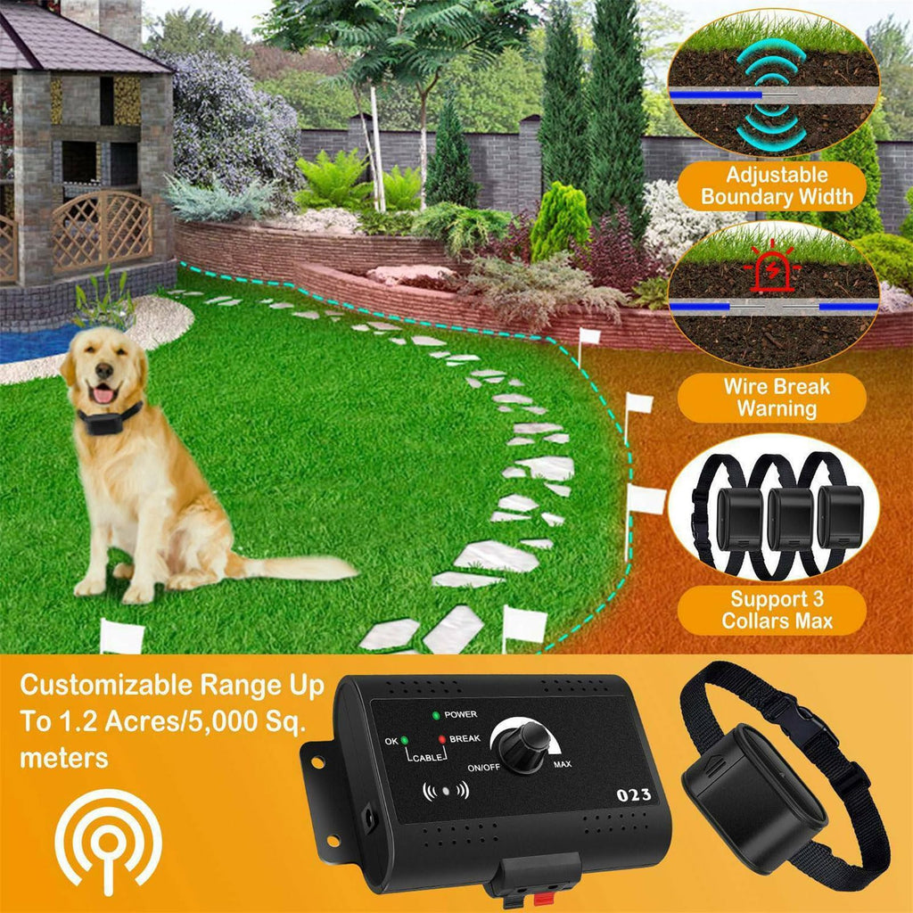 Wireless Dog Fence 1.2 Acre Waterproof Collar J754229