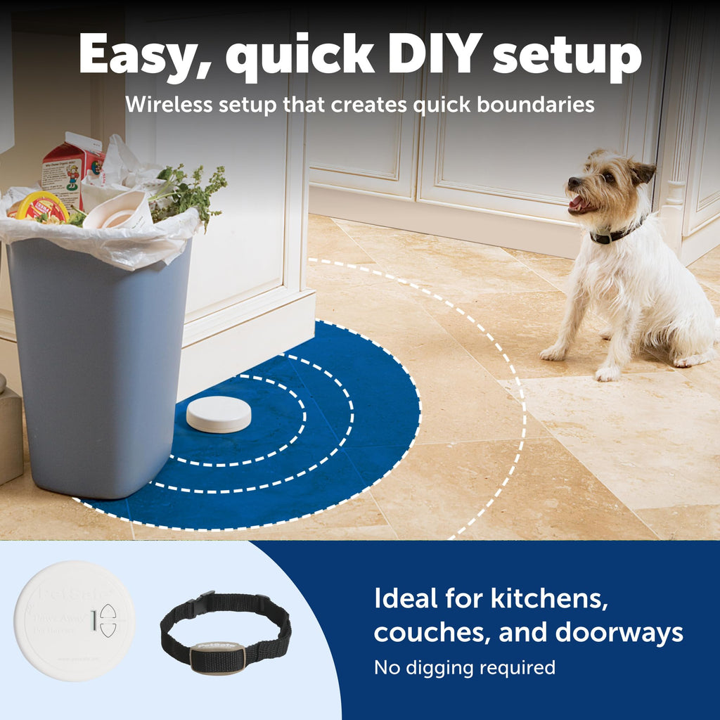 Indoor Wireless Pet Barrier with Receiver Collar B577142