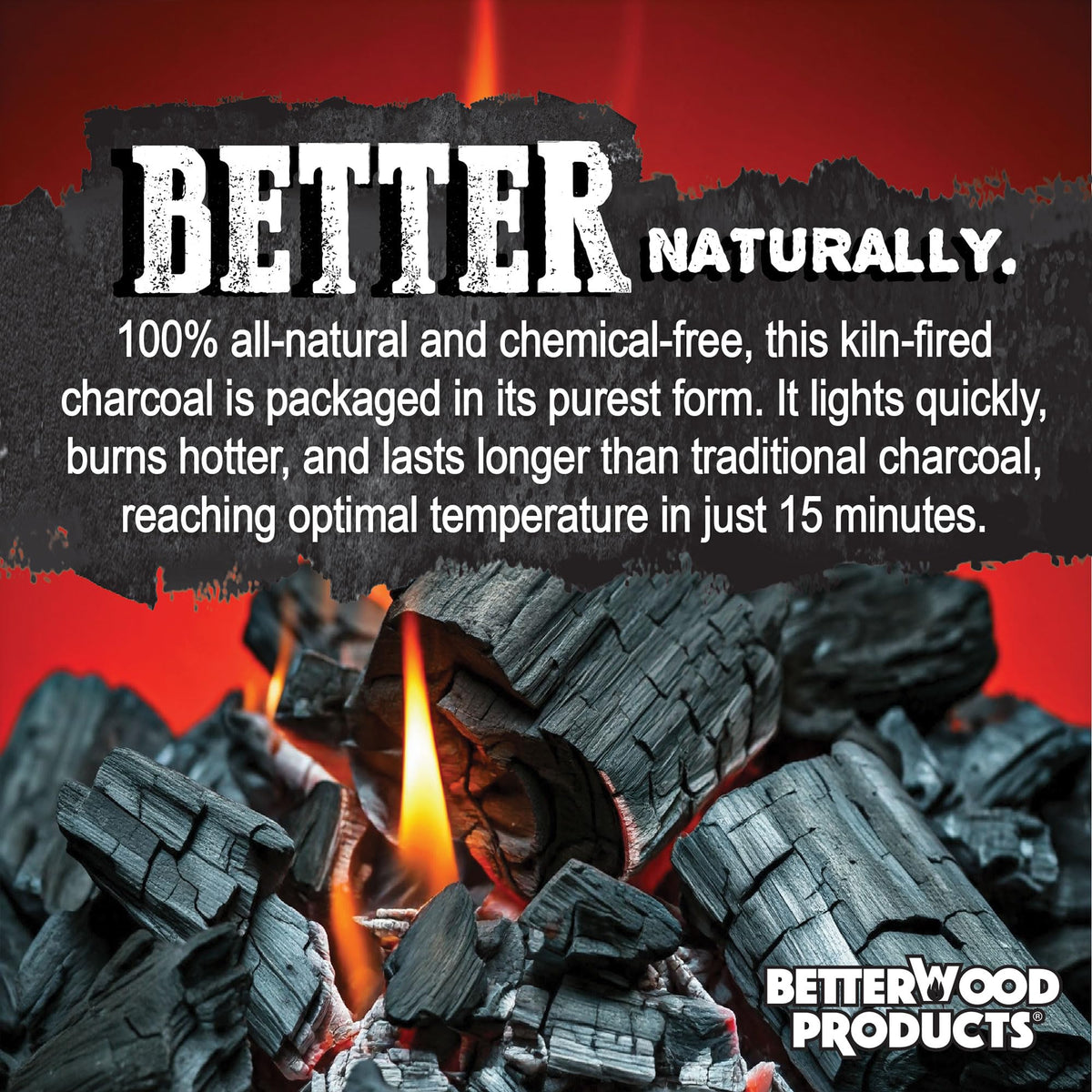 100% All Natural Hardwood Lump Charcoal 17.6 Pounds S545