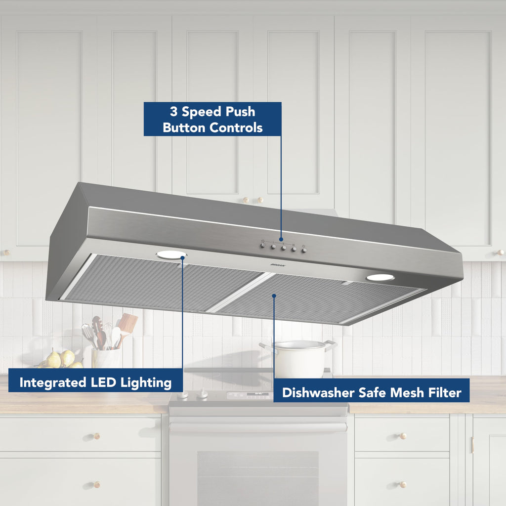 30-Inch Stainless Steel Under-Cabinet Range Hood V2998