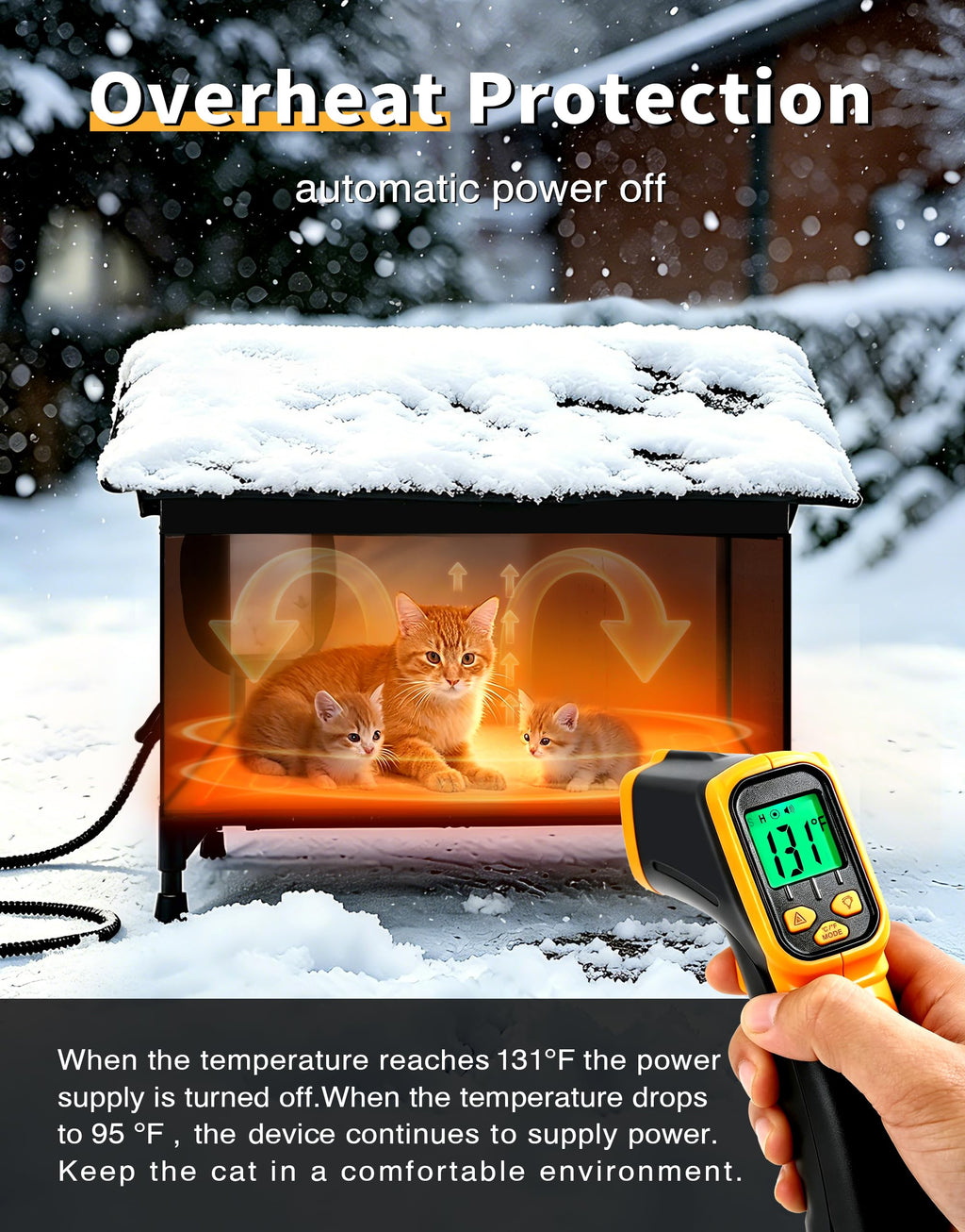 Heated Outdoor Cat House A44589