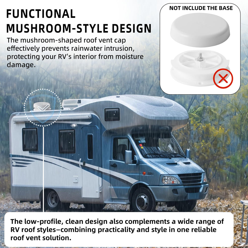 Mushroom Style RV Plumbing Vent Cap R3913