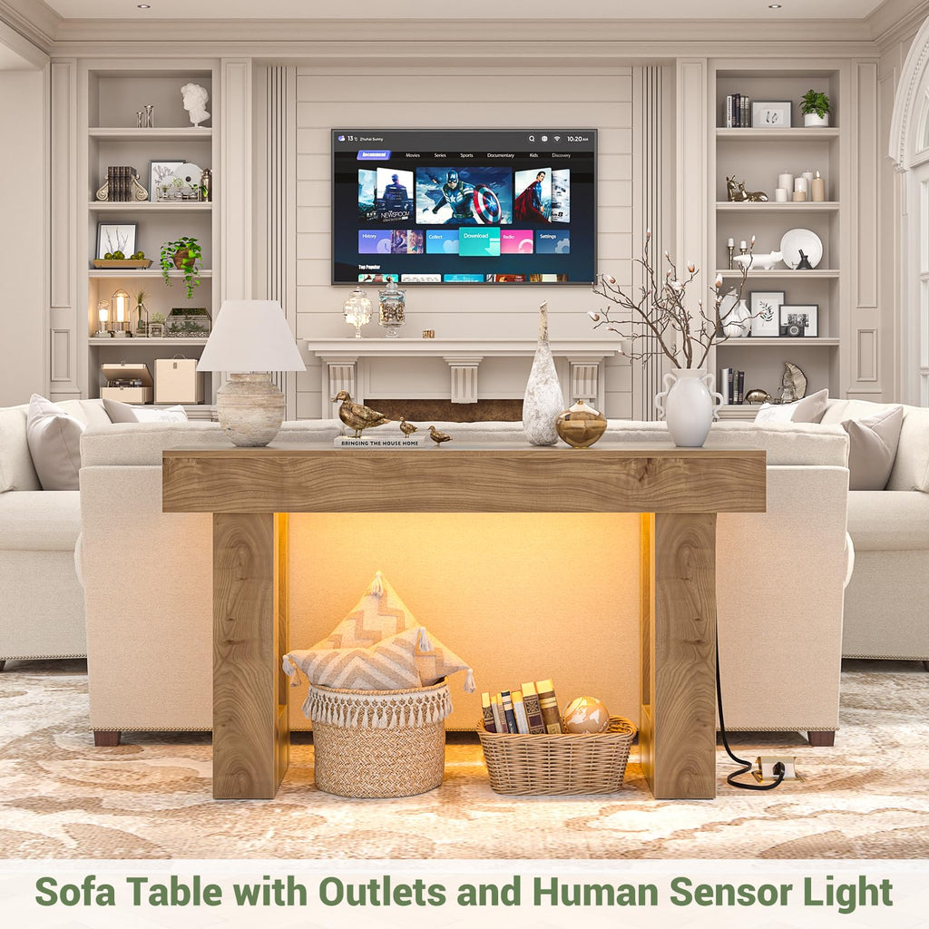 47" Entryway Table with Sensor Light & AC Outlets R18984