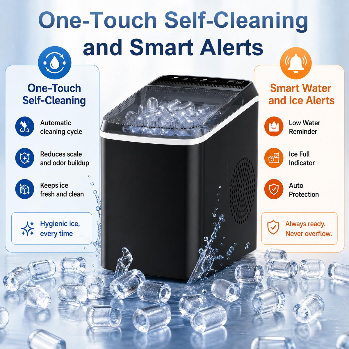 Countertop Ice Maker with Basket & Scoop U779224