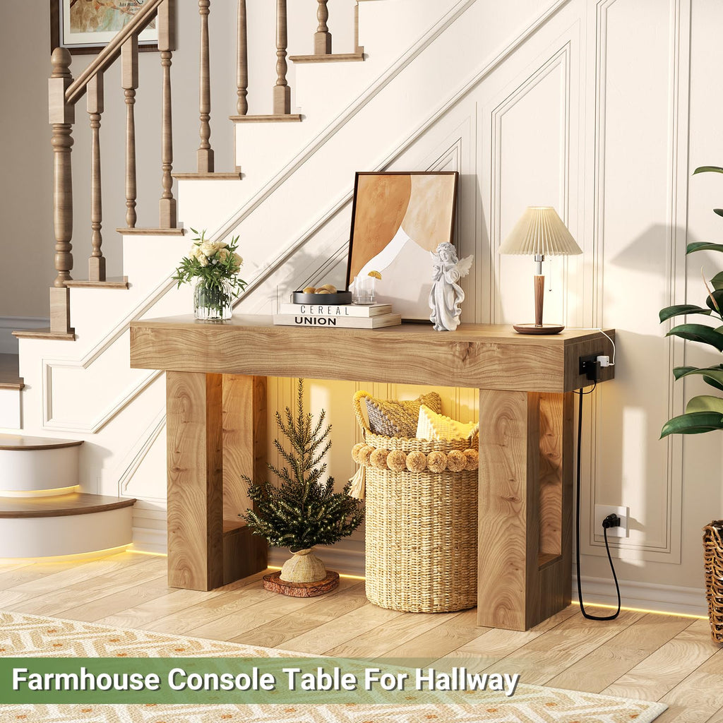 47" Entryway Table with Sensor Light & AC Outlets R18984