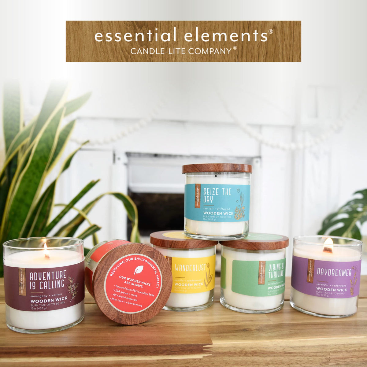16 oz Wood Wick Scented Candle H175017