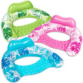 Inflatable Pool Floats 3 Pack with Cup Holders Blue Green Pink X94528