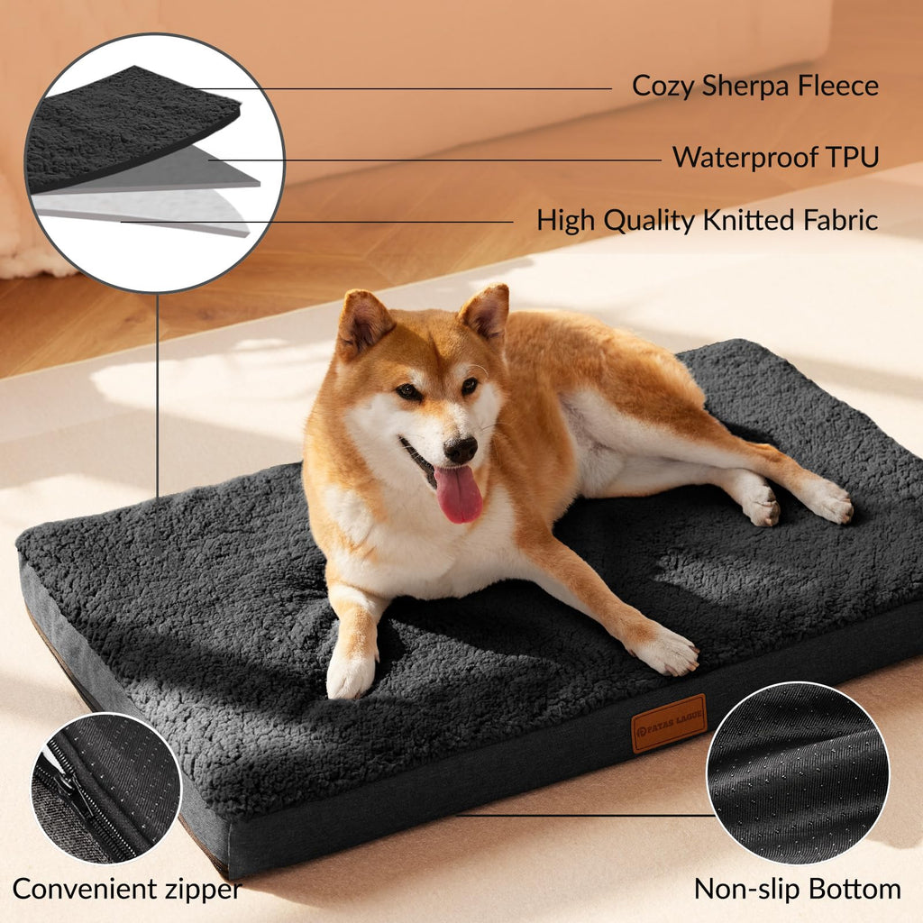 Large Washable Dog Bed 36''X24'' Black J85340