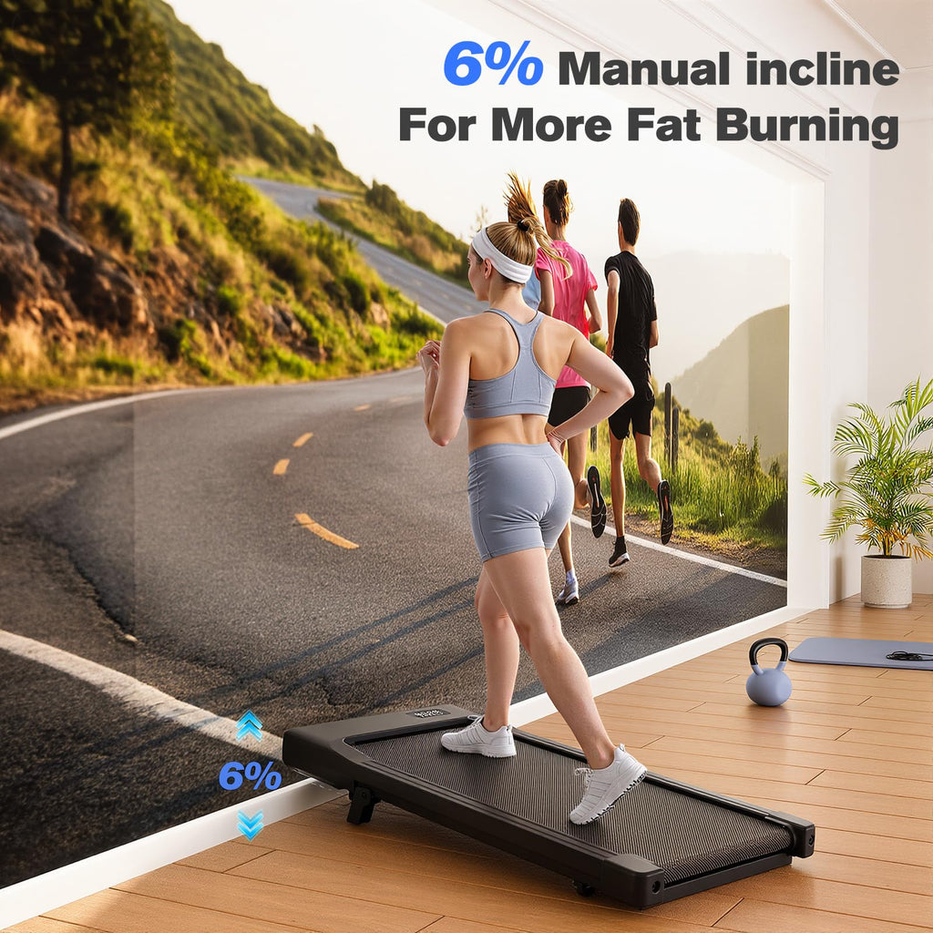 Walking Pad with Incline, 2.5 HP Under Desk Treadmill, 300 lbs Capacity T8640