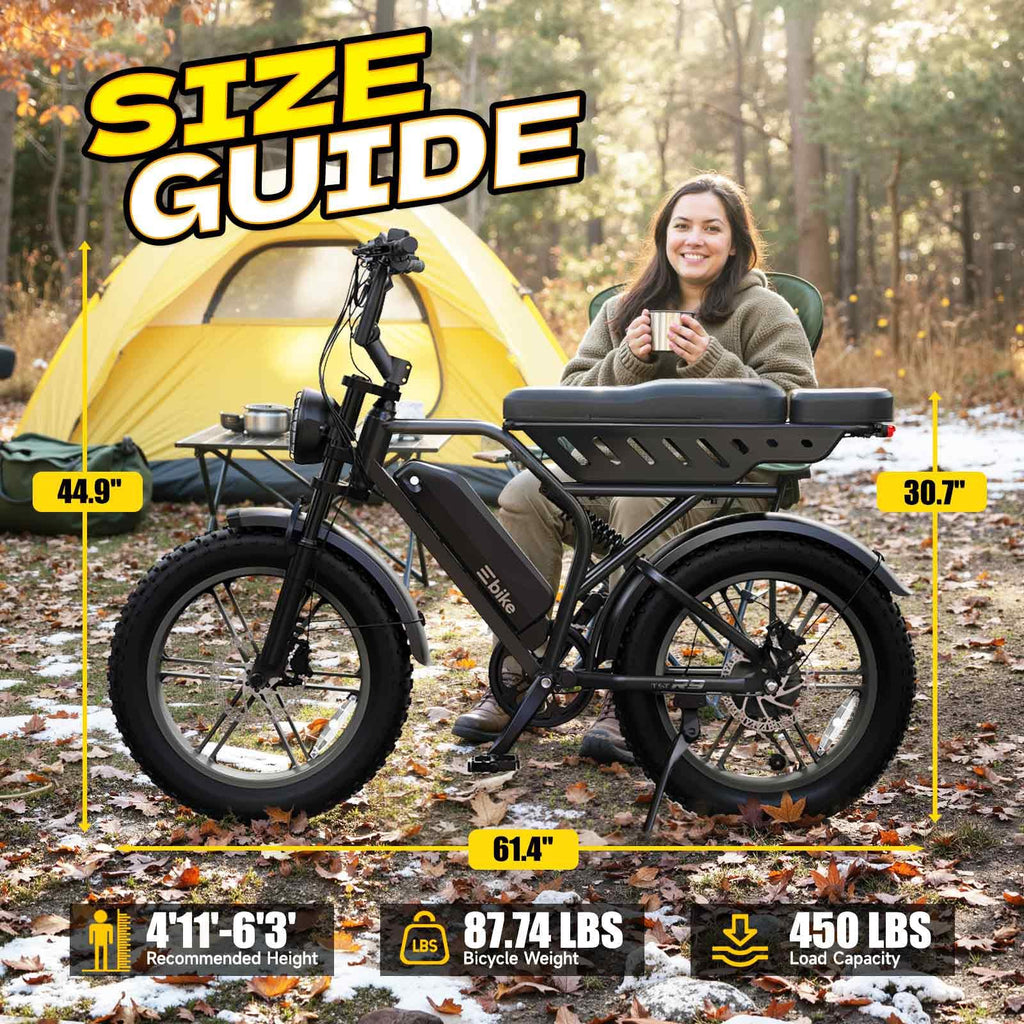 Electric Bike 48V 15Ah Battery 20"x4" Fat Tire K44193