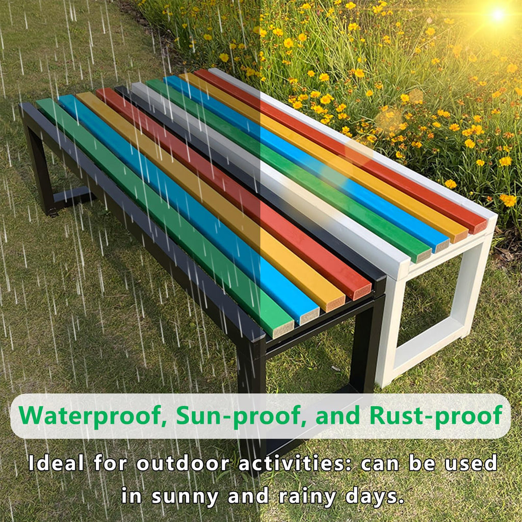 Weatherproof Metal Garden Bench 150 × 40 × 45 cm M206