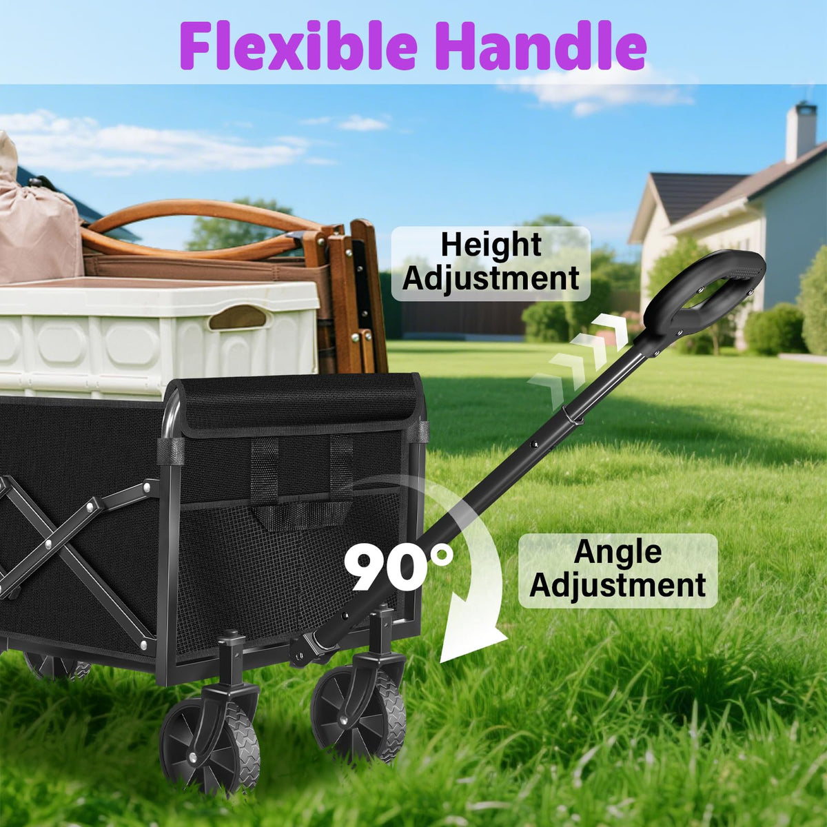 Foldable Wagon Cart with Wheels A29866