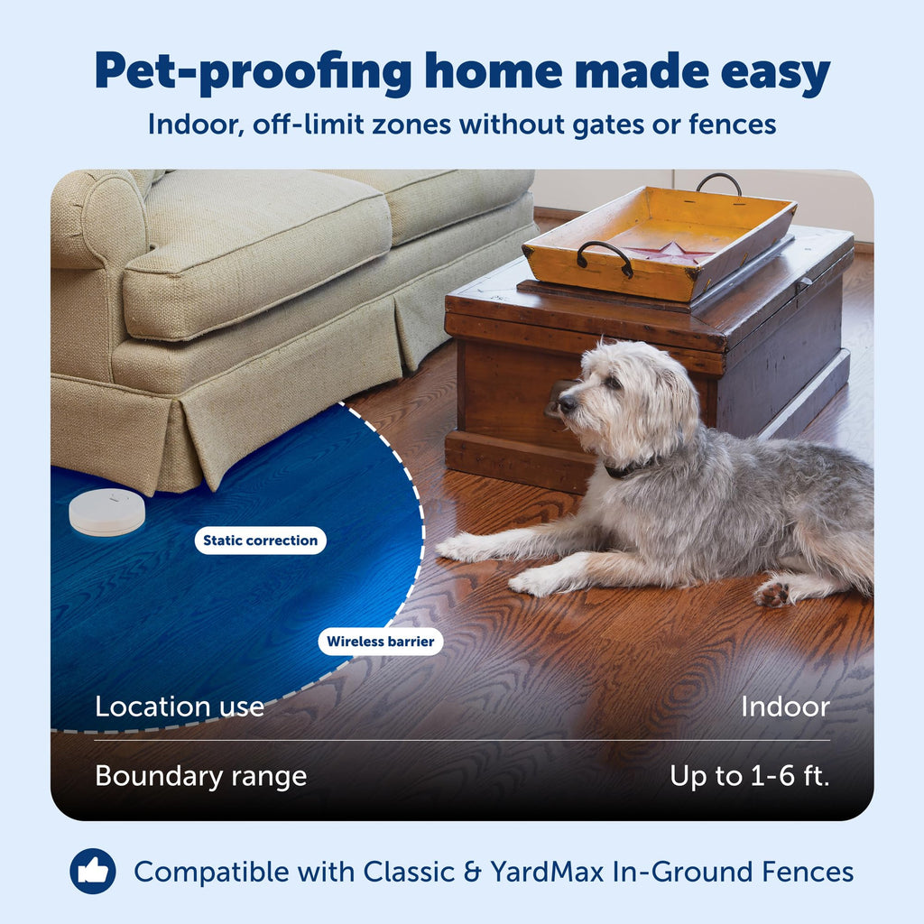 Indoor Wireless Pet Barrier with Receiver Collar B577142