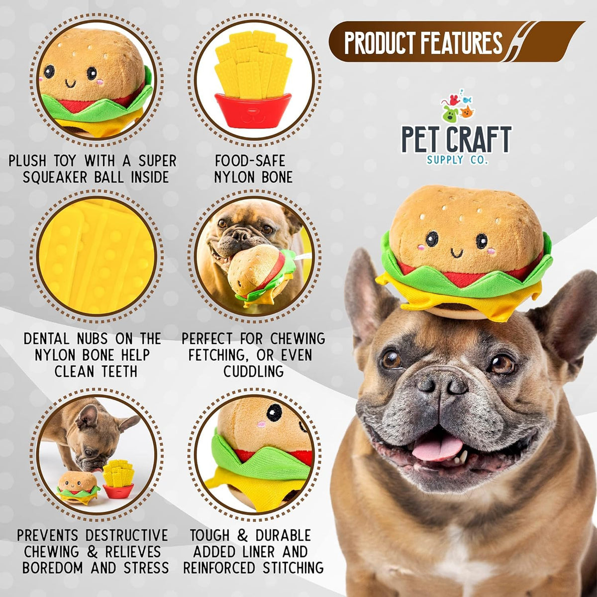 Nylon Squeaky Plush Dog Toys 2 Pack P4899