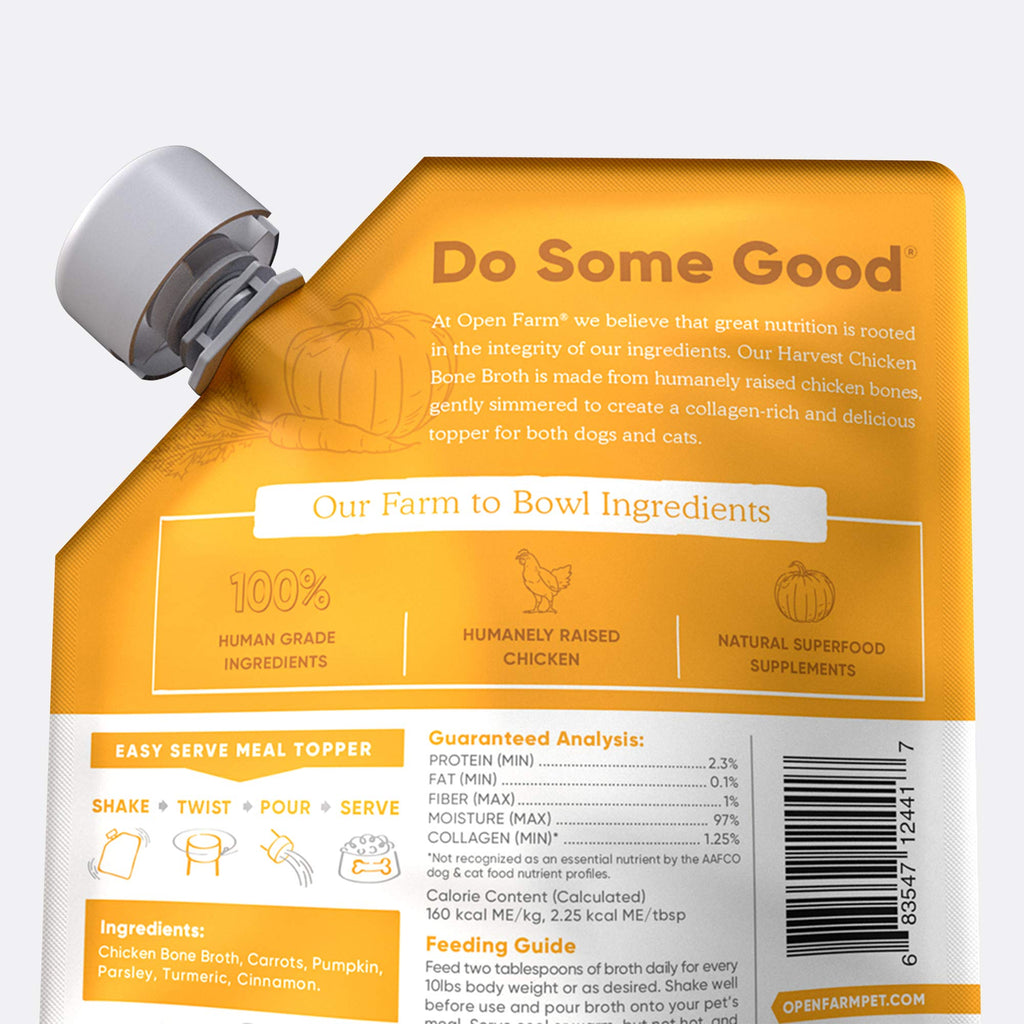 Chicken Bone Broth Food Topper for Dogs and Cats 12oz O748192