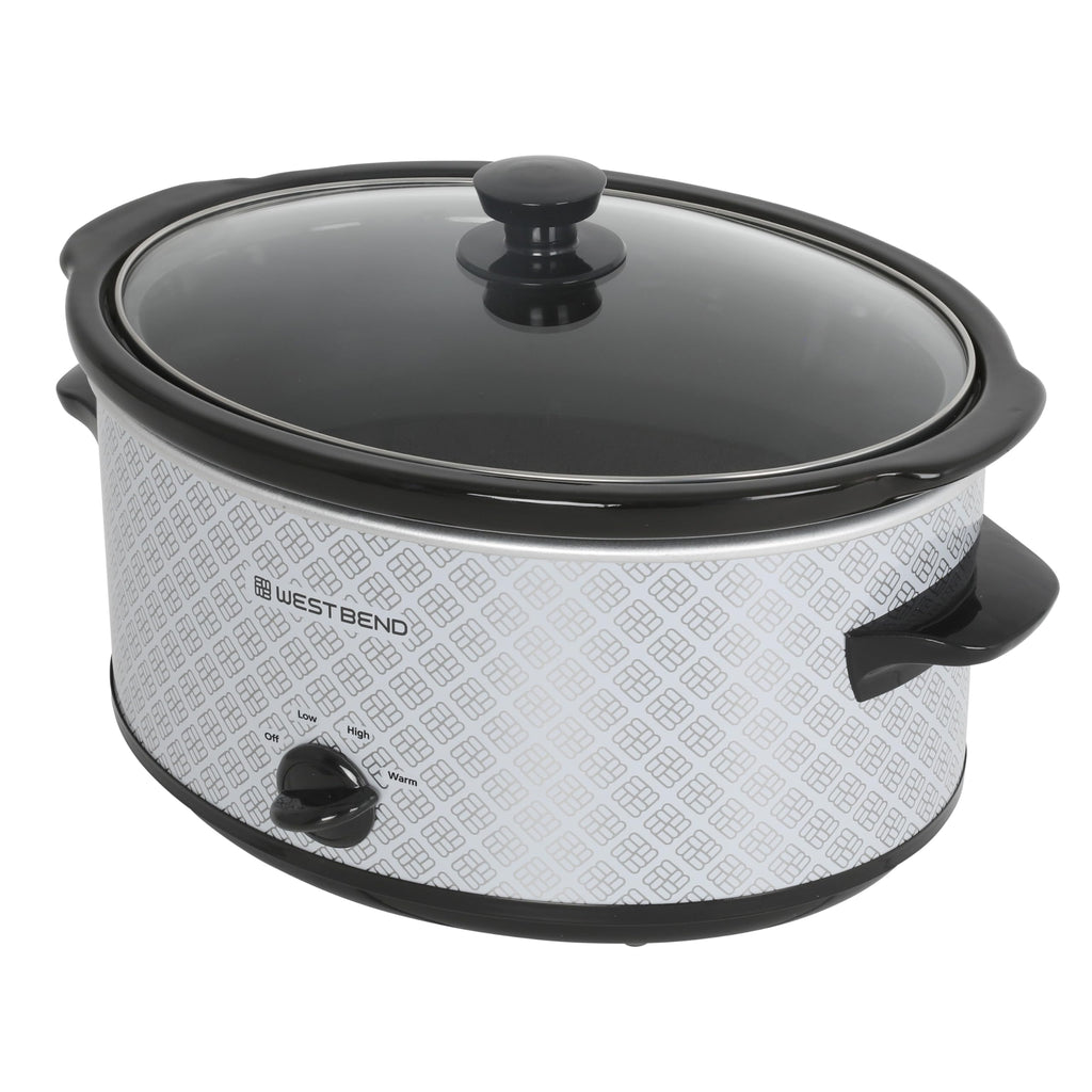 6-Quart Slow Cooker with Ceramic Crockpot and Glass Lid U148844