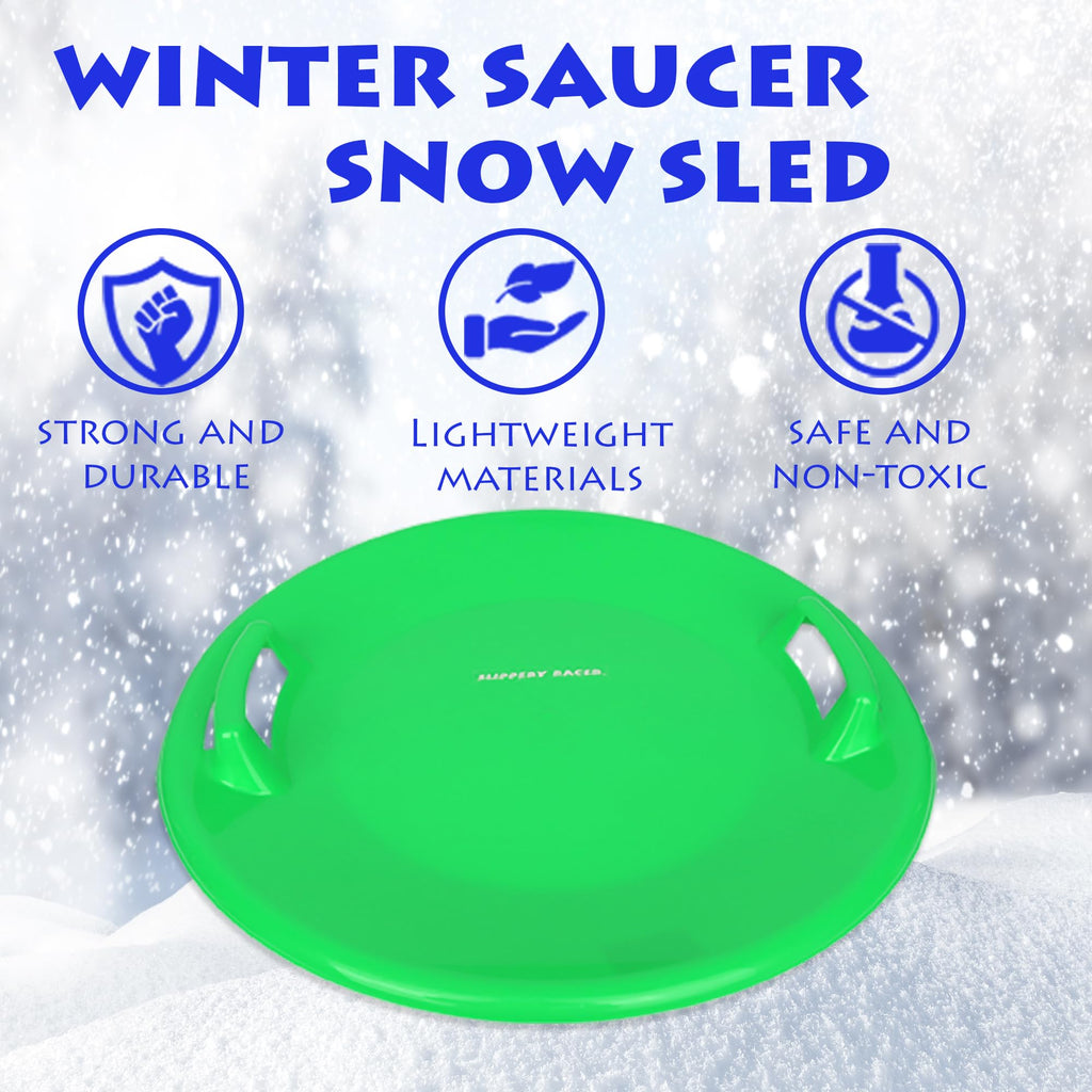 Kids Plastic Toboggan Snow Sled with Pull Rope L27053