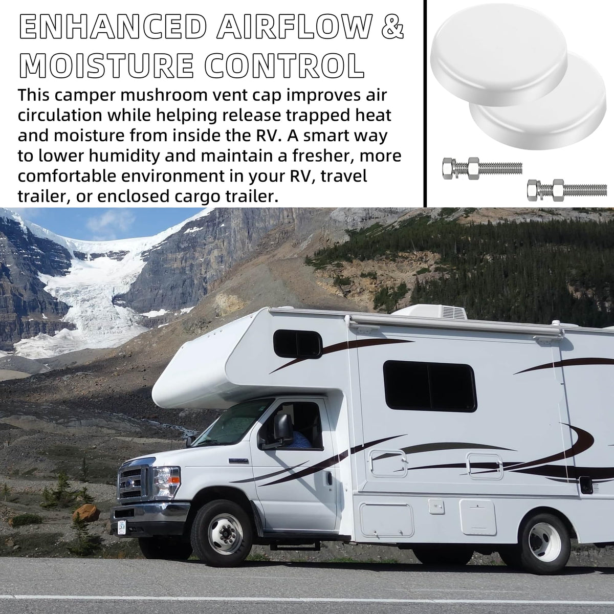 Mushroom Style RV Plumbing Vent Cap R3913