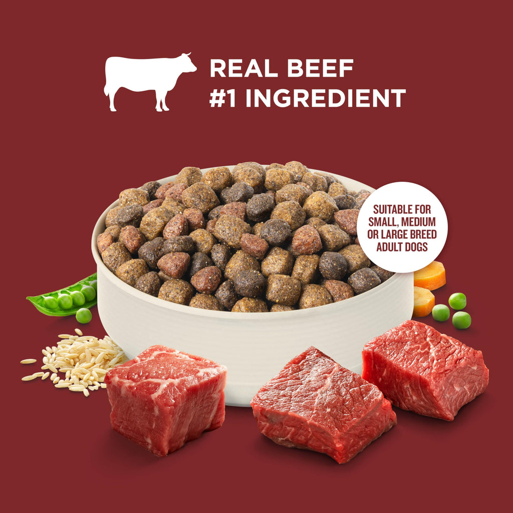 Dry Dog Food, Beef, Pea & Brown Rice, 40 lb. Bag F3348