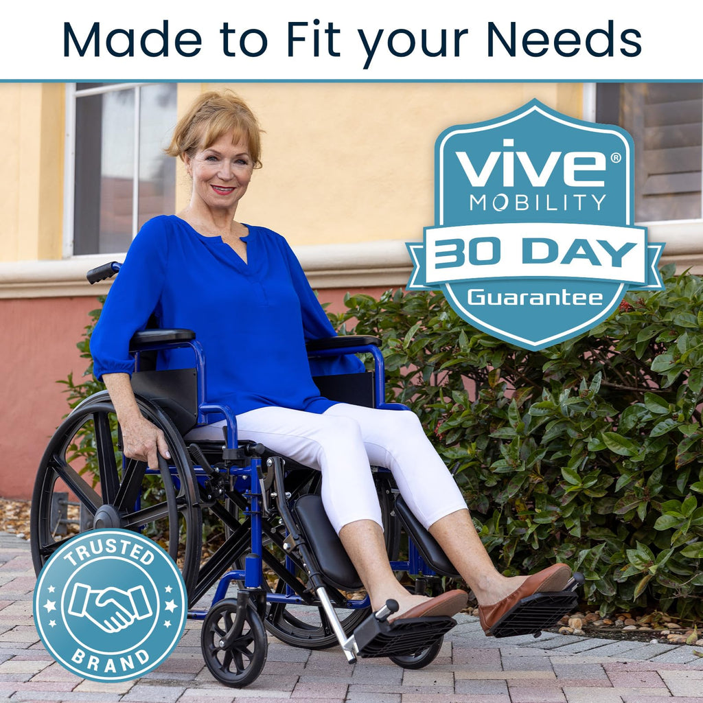 Elevating Wheelchair Footrests with Padded Calf Pads (2 Pack) G2604