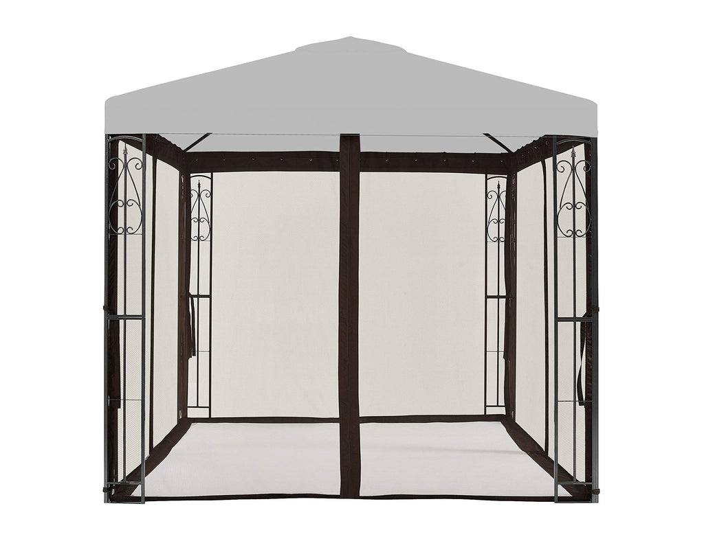 8' x 8' Brown Gazebo Replacement Mosquito Netting T1921