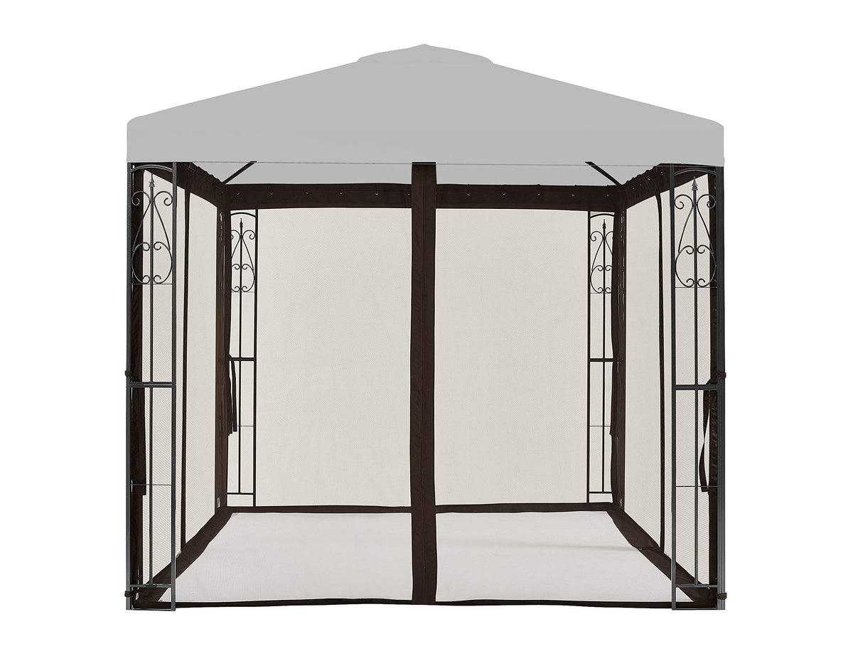 8' x 8' Brown Gazebo Replacement Mosquito Netting T1921