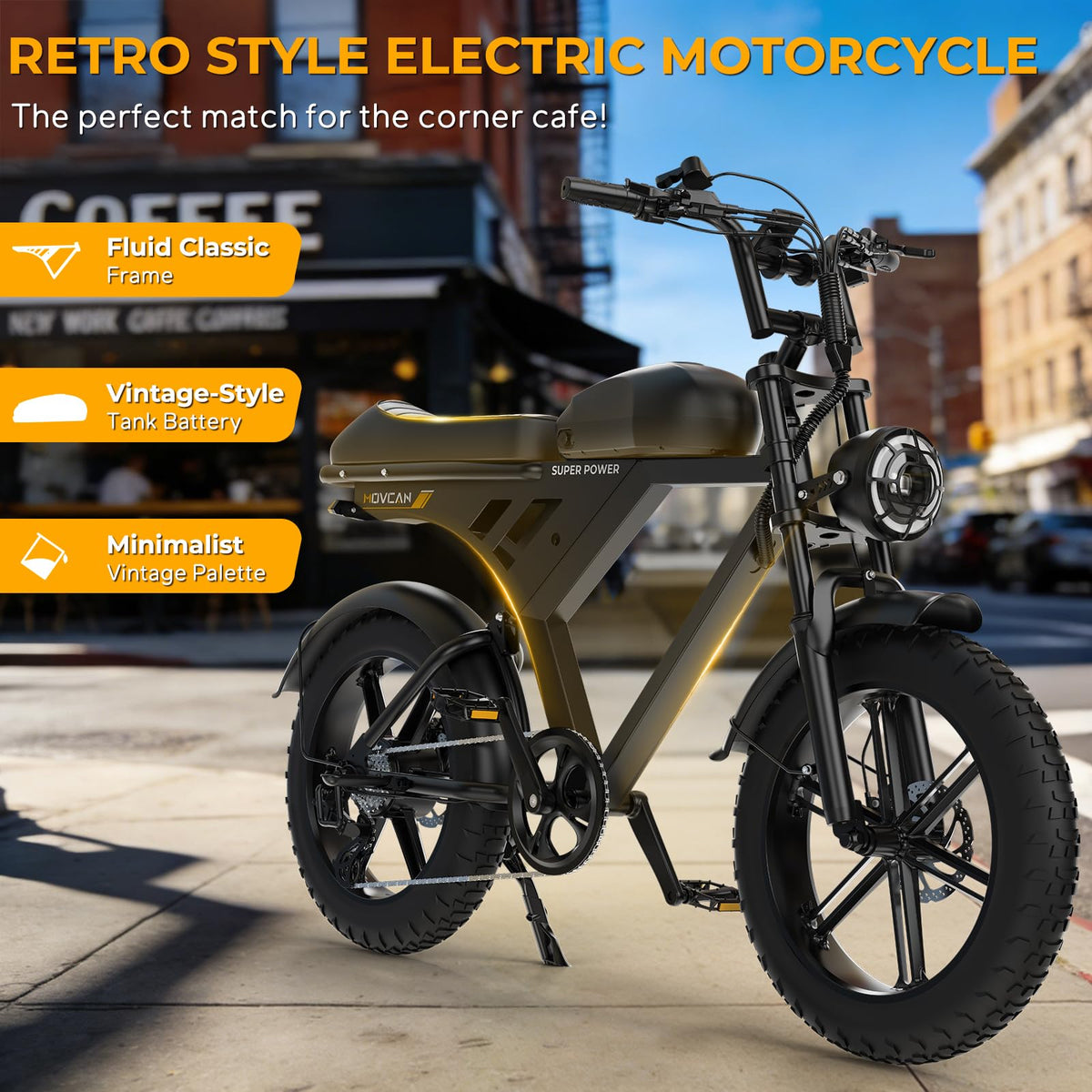 1000W Electric Bike 20" Fat Tire 7-Speed S311880